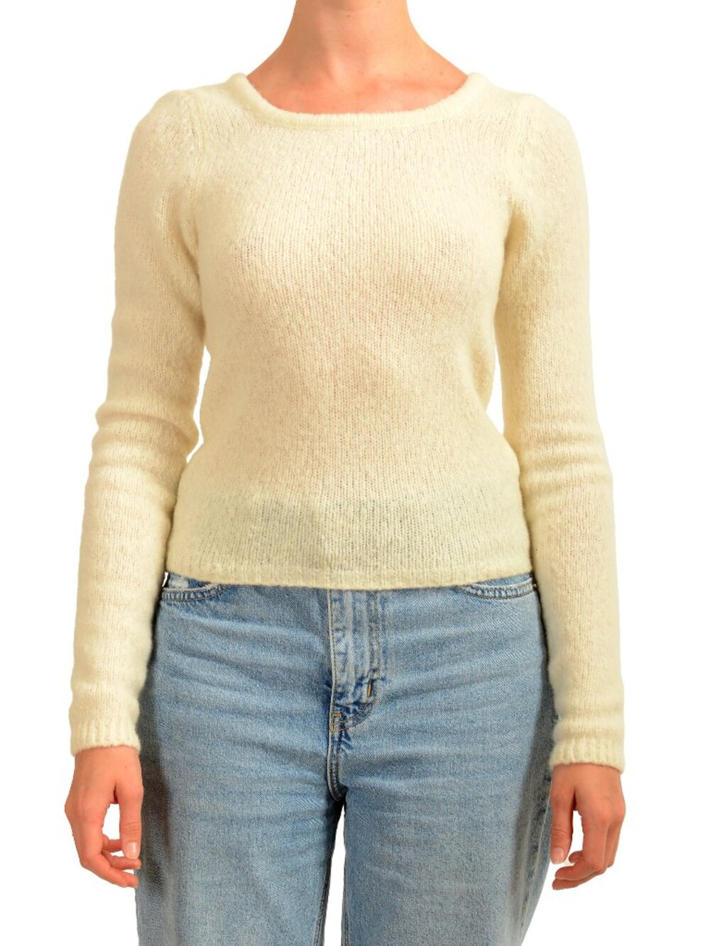 Scuderia Ferrari Women's Ivory Wool Cashmere Pullover Sweater US M IT 42
